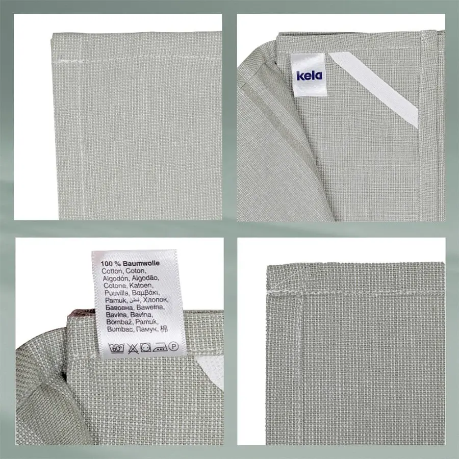 Кухонний рушник Kela Tia димчато-зелений зі смужкою 70x50 см (12745) - фото 3