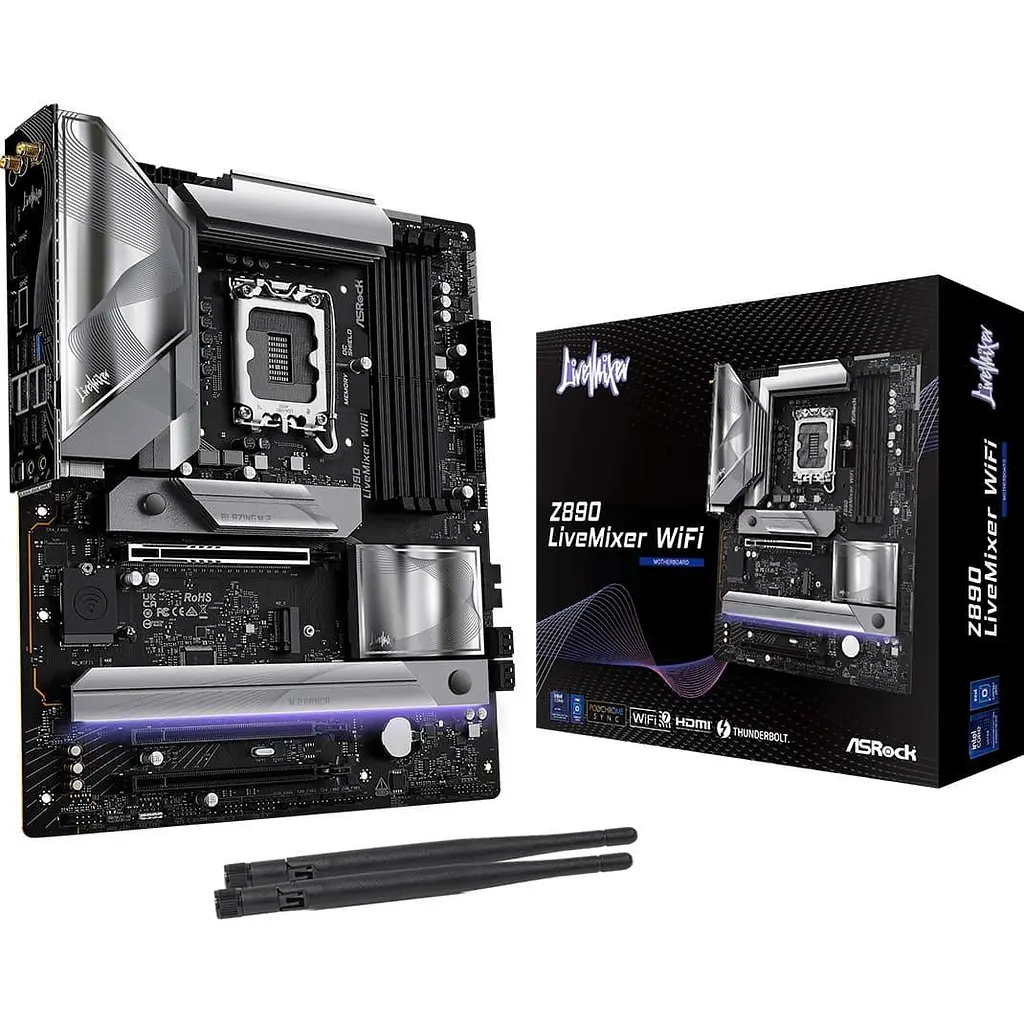 Материнська плата AsRock Z890 LIVEMIXER WIFI (Z890 LIVEMIXER WIFI) (Socket 1851, Intel Z890, ATX) - фото 6