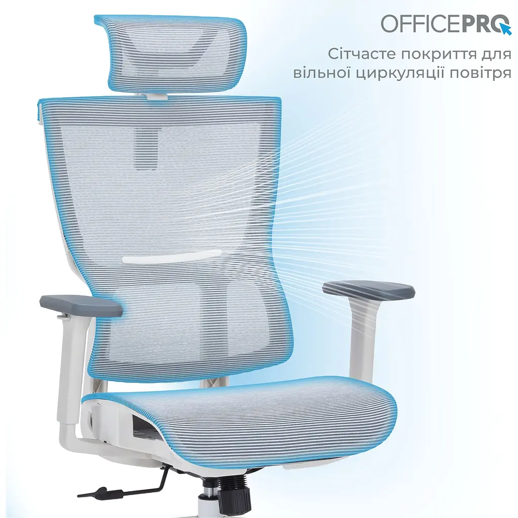 Офисное кресло OfficePro Elegant OC660-W-LG-LG White/Light Gray [148667] - фото 13