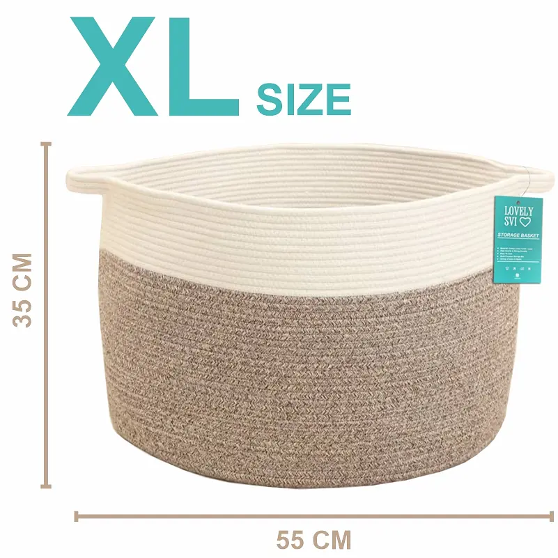 Корзина Органайзер Lovely Svi для зберігання білизни та іграшок 55×35 см світло-коричневий (12032024) - фото 3