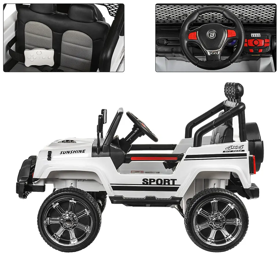 Дитячий електромобіль-джип Bambi Racer M 3237EBLR-1 до 30 кг - фото 4
