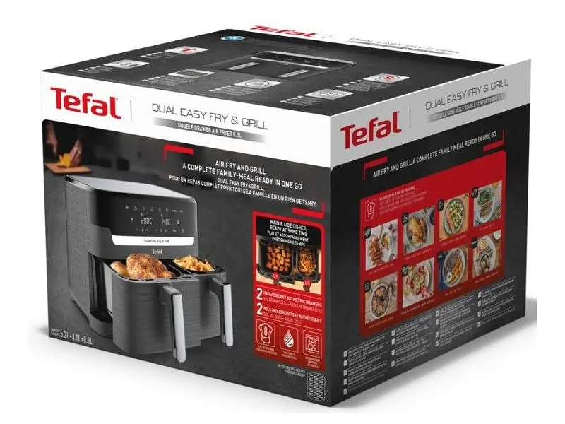 Мультипіч (аерофритюрниця) Tefal Dual Easy Fry&Grill Air Fryer EY905B10 - фото 4