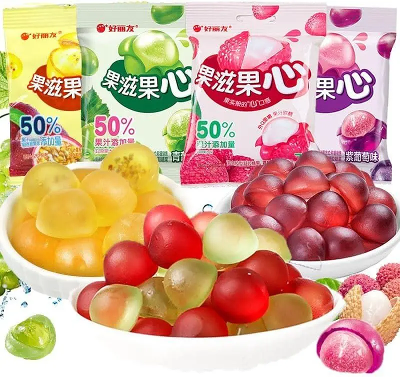Китайські жувальні цукерки Orion Peelable Lychee Flavor Gummy Candy Лічі 17г - фото 10