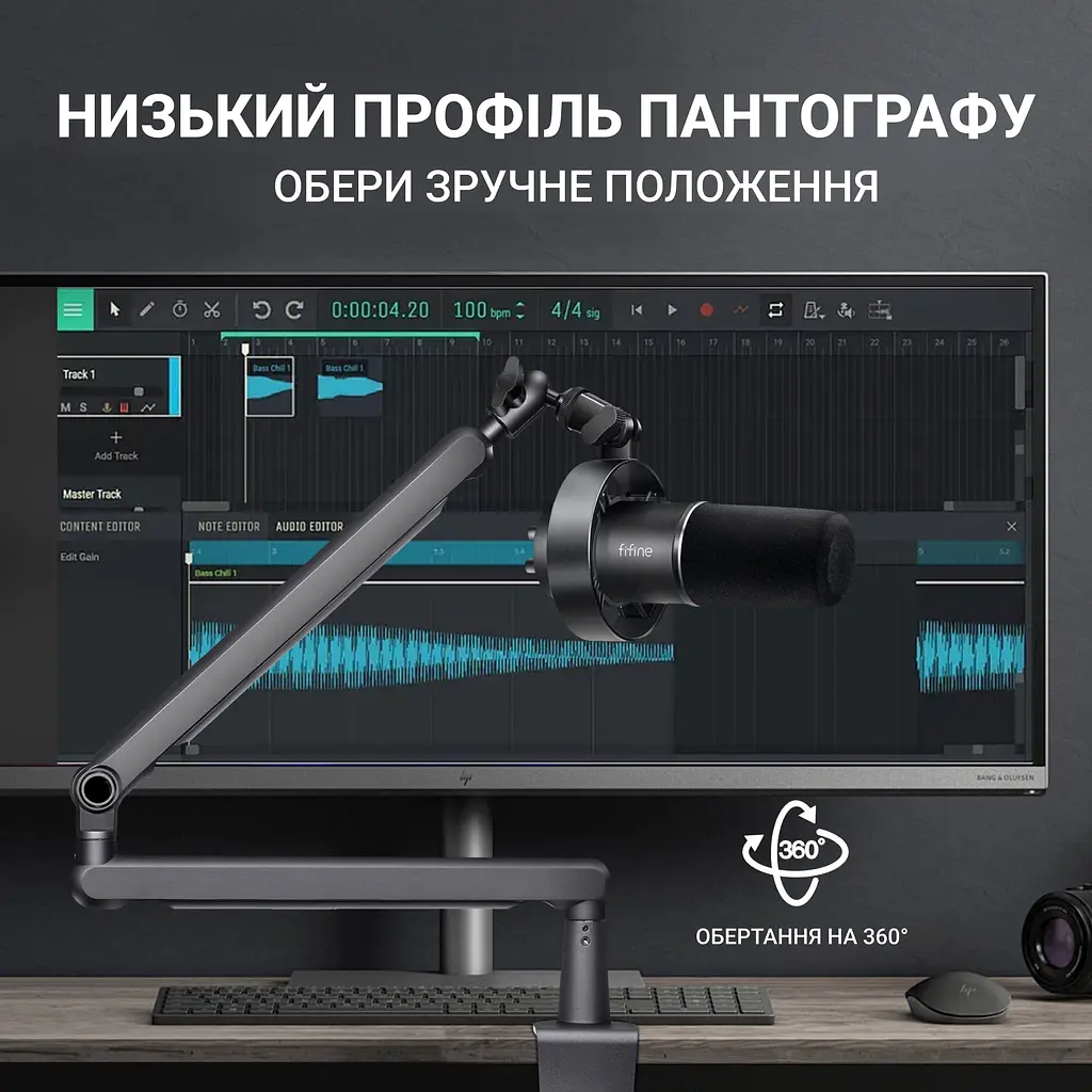 Микрофон Fifine Black динамический USB/XLR (T688) - фото 9