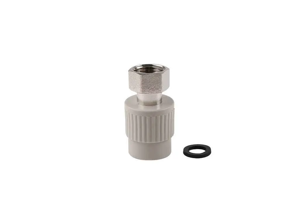 Муфта з гайкою Thermo Alliance 1/2" d=20мм поліпропіленова 1/2"В з нак. гайкою, для поліпроп. труб (DSI301) - фото 3