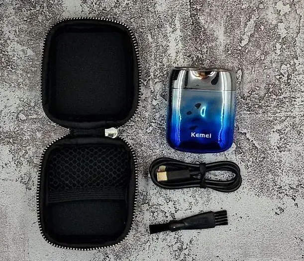 Электробритва Kemei KM-C30 (компактная, с жестким кейсом, USB-зарядка) - фото 3