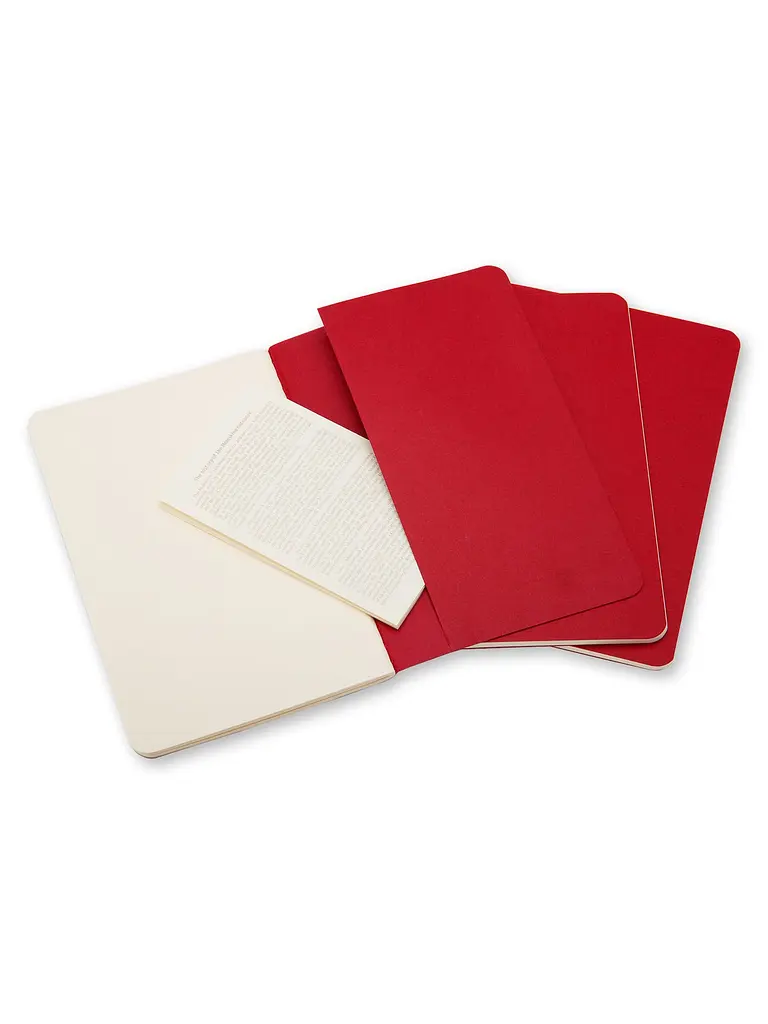 Записник Moleskine Cahier середній, Нелінований Бордо (CH118) - фото 4