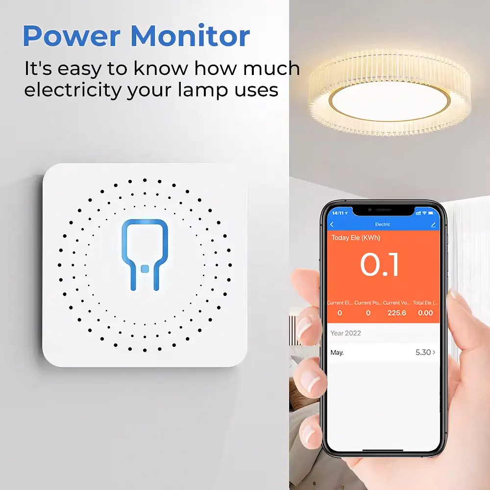 Реле умное Tuya Smart Mini Swith 16А с WiFi модулем Smart Home 16A 100-240 В - фото 5