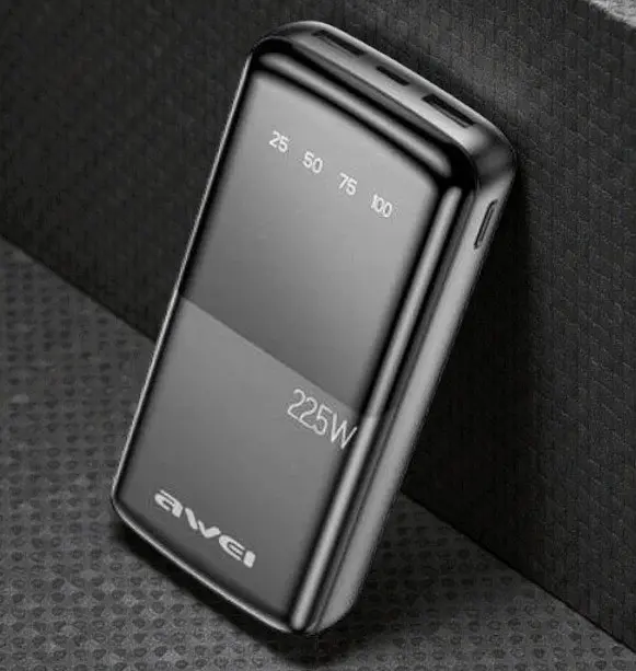 Повербанк Power Bank AWEI P13K портативна батарея зі швидкою зарядкою 22.5W 20000 mAh Чорний - фото 6