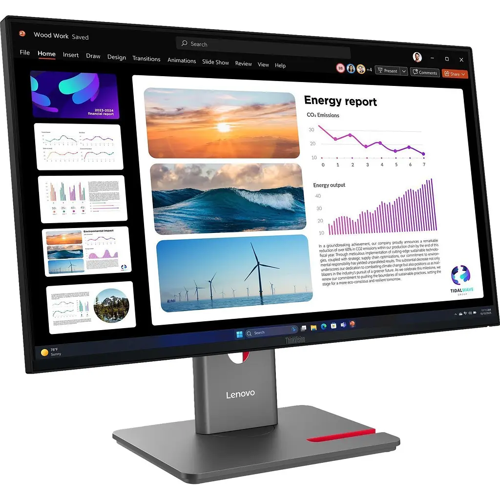 Монітор Lenovo ThinkVision 23.8` P24Q-40 [64B2GAT1EU] EU [152546] - фото 2
