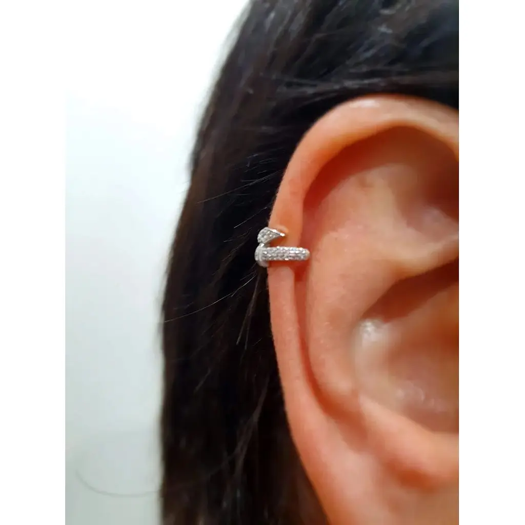 Серебряная серьга-кафф на хеликс Umax. 70121U - фото 2