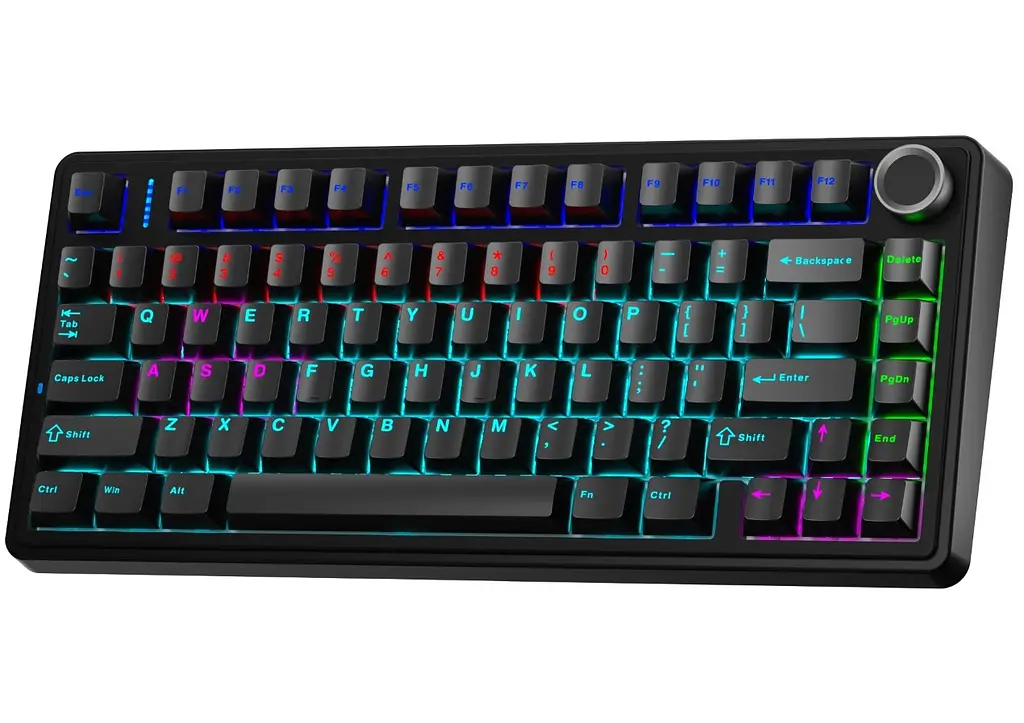 Клавиатура механическая игровая AULA F75 Mechanical USB Black KRGD Blue switch ENG/UKR - фото 2