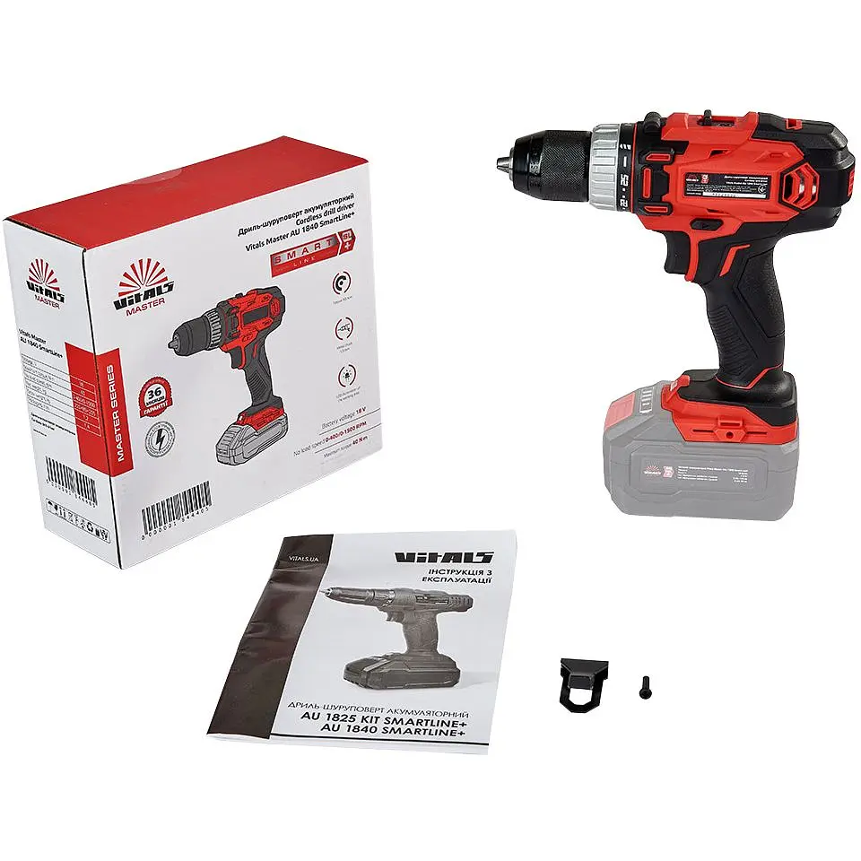 Дрель-шуруповерт Vitals Master AU 1840 SmartLine+ аккумуляторный (184440) - фото 7
