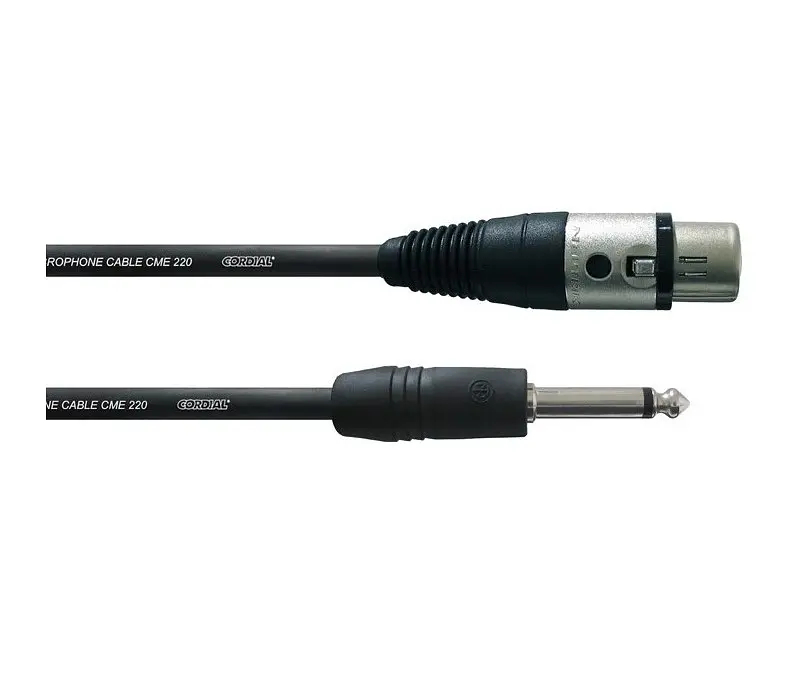 Микрофонный кабель Jack 6.3 Mono — XLR Female 7.5м Cordial CFM 7,5 FP