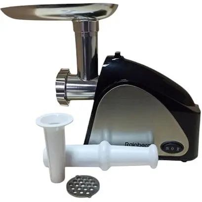 М'ясорубка Rainberg RB-678 3000 Вт реверс насадка для ковбас нержавіюча сталь/чорна (RB-678_1113) - фото 3