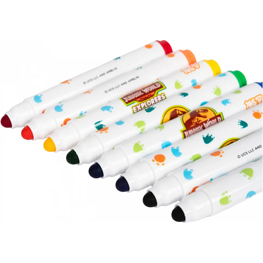 Фломастери Yes Jurassic World SUPER JUMBO super washable 8 кол. (650617) - фото 5