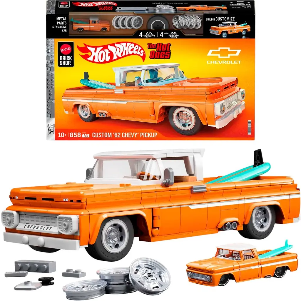 Коллекционная машинка-конструктор Hot Wheels Mattel Brick Shop Elite Chevy (JFT20) - фото 2