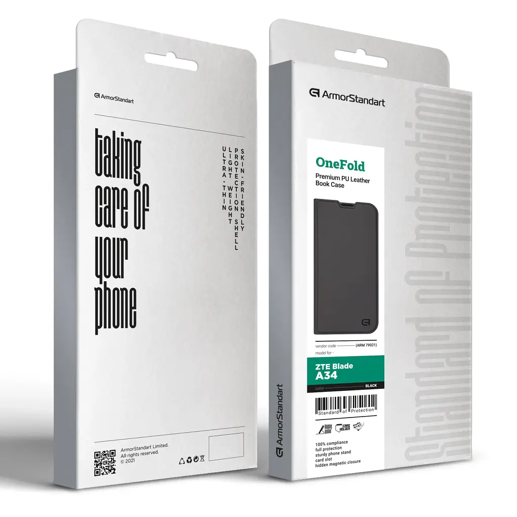 Чохол-книжка ArmorStandart OneFold Case для ZTE Blade A34 Black - фото 6
