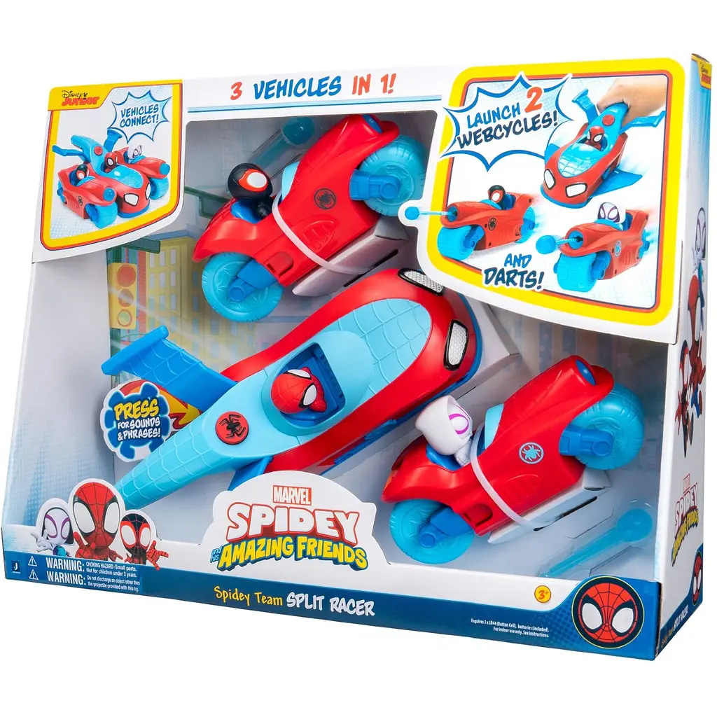 Ігровий набір 3 в 1 Spidey Deluxe Feature Vehicle Спліт команда Спайді (SNF0271) - фото 29