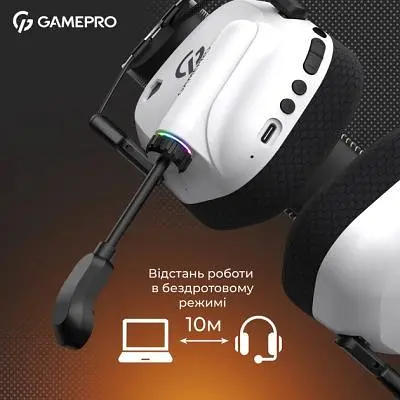 Навушники GamePro Genesis Mercury Pro 3-Mode White (HSW120W) - фото 9