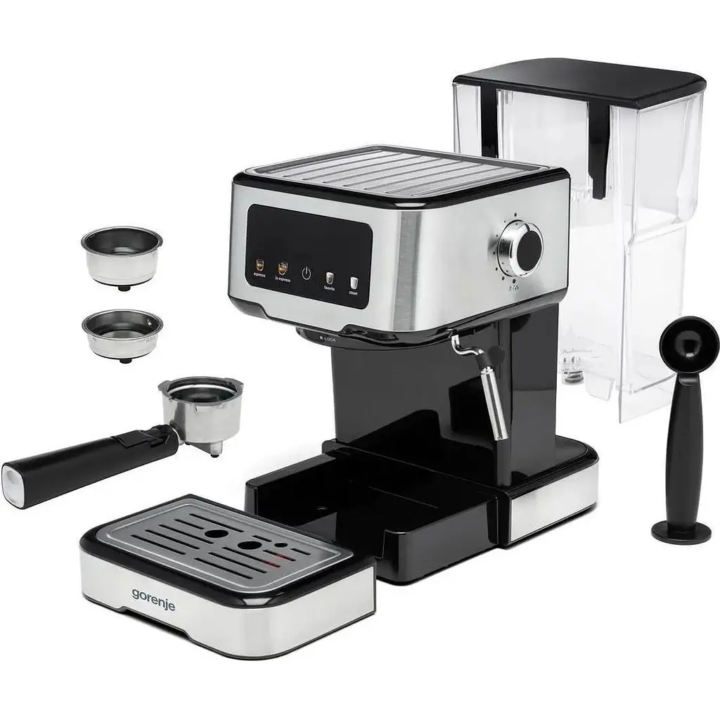 Gorenje Кавоварка рожкова 1.5л мелена ручний капучинатор - фото 8