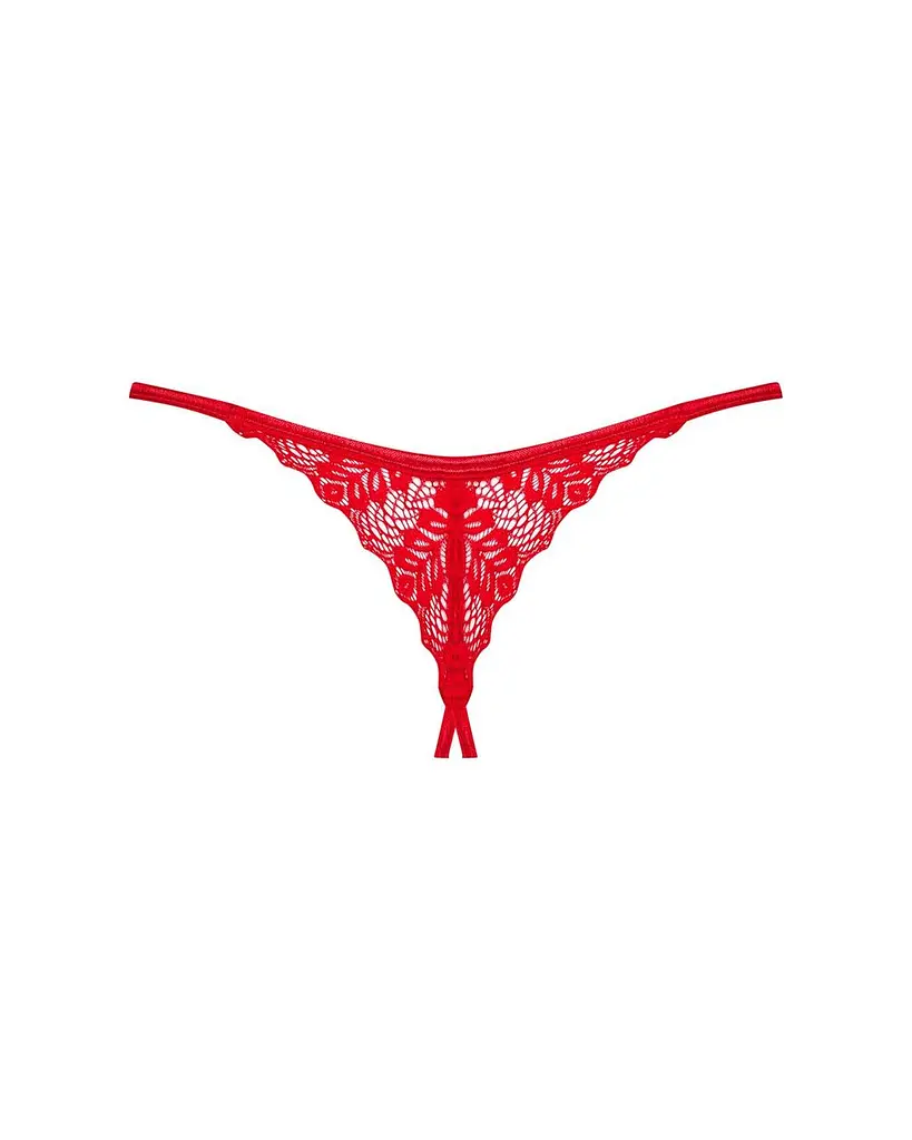 Трусики Obsessive Ingridia crotchless thong M/L - фото 4