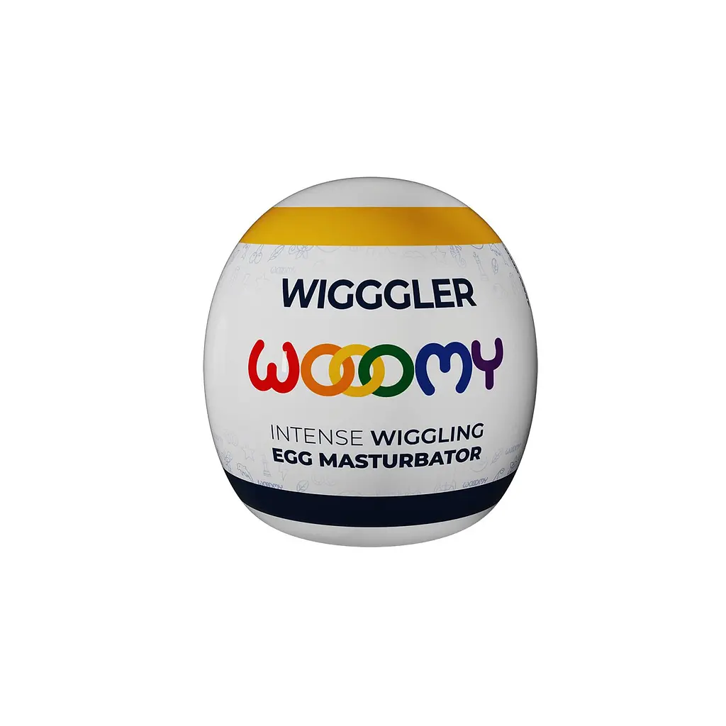 Мастурбатор-яйце Wooomy Wigggler Mini Masturbator, пробник лубриканту Amorean 1 мл - фото 6