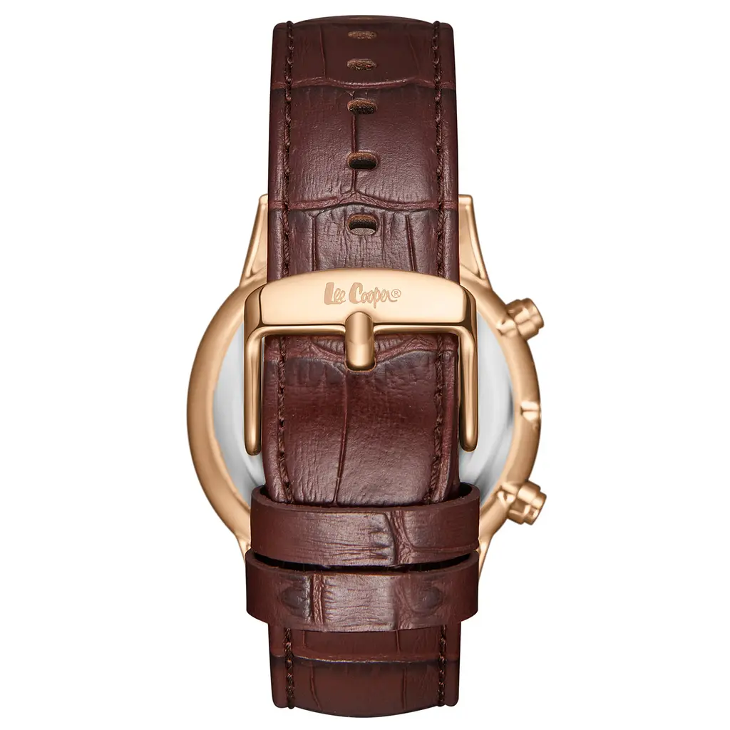 Наручний годинник чоловічий Lee Cooper Leather Gold Золотистий (3435) - фото 3