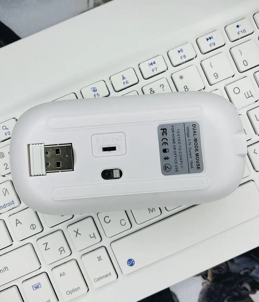 Беспроводной комплект Primo NB01 Bluetooth клавиатура и мышка White - фото 8