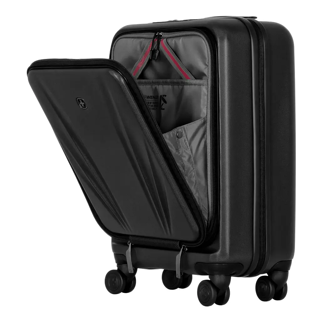 Wenger Валіза Wenger Skyon Hardside Carry-On, мала, з відсіком для н/б 16", полікарбонат, TSA, 4 колеса, розширення, USB, чорний - фото 9