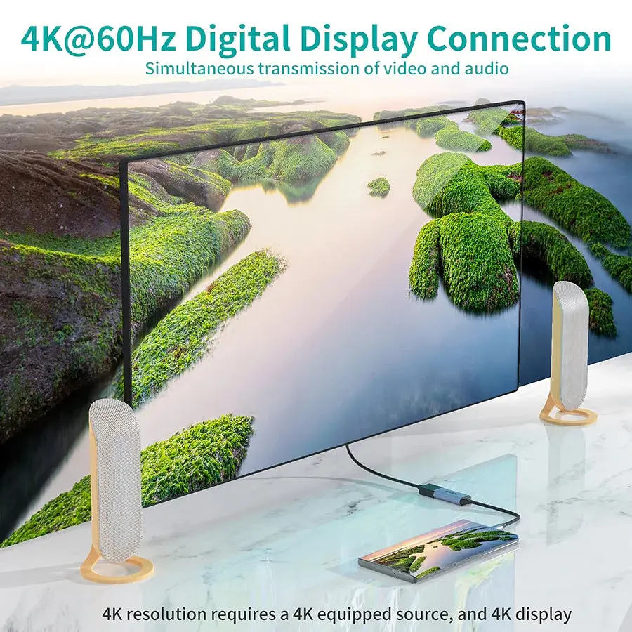 Перехідник USB 3.1 Type-C --> Displayport F 4K 60Hz Choetech серій - фото 3
