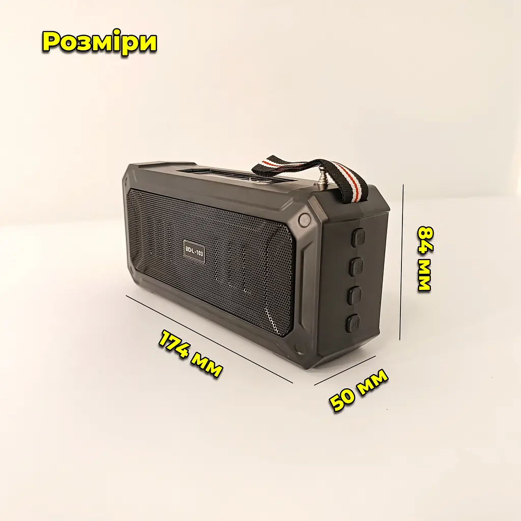 Многофункциональный портативный FM радиоприемник / Bluetooth-колонка с аккумулятором, солнечнеая панель - фото 14