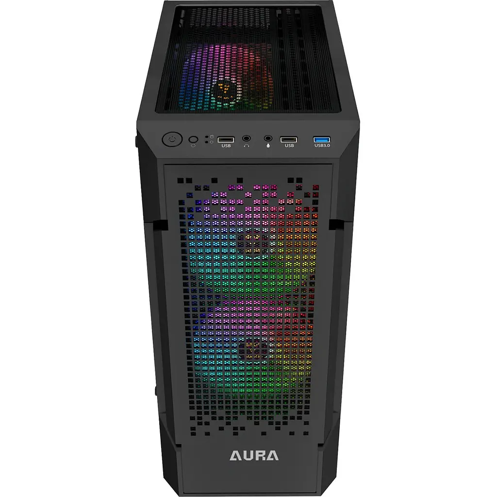 Корпус GAMDIAS AURA GC7 ARGB Tempered Glass без БП Black (4711514500677) - фото 5