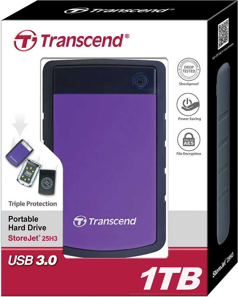 Внешний жесткий диск Transcend StoreJet 25H3 1TB Purple [TS1TSJ25H3P] [77473] - фото 5