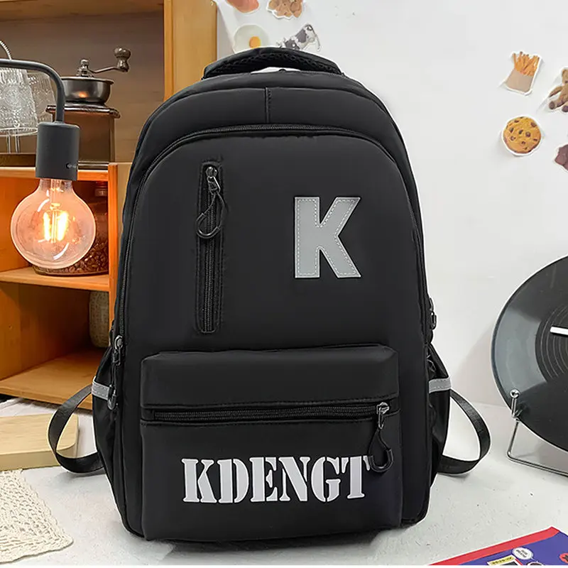 Рюкзак підлітковий No Brand 5504 45х33 см Black 13084-84497 - фото 5