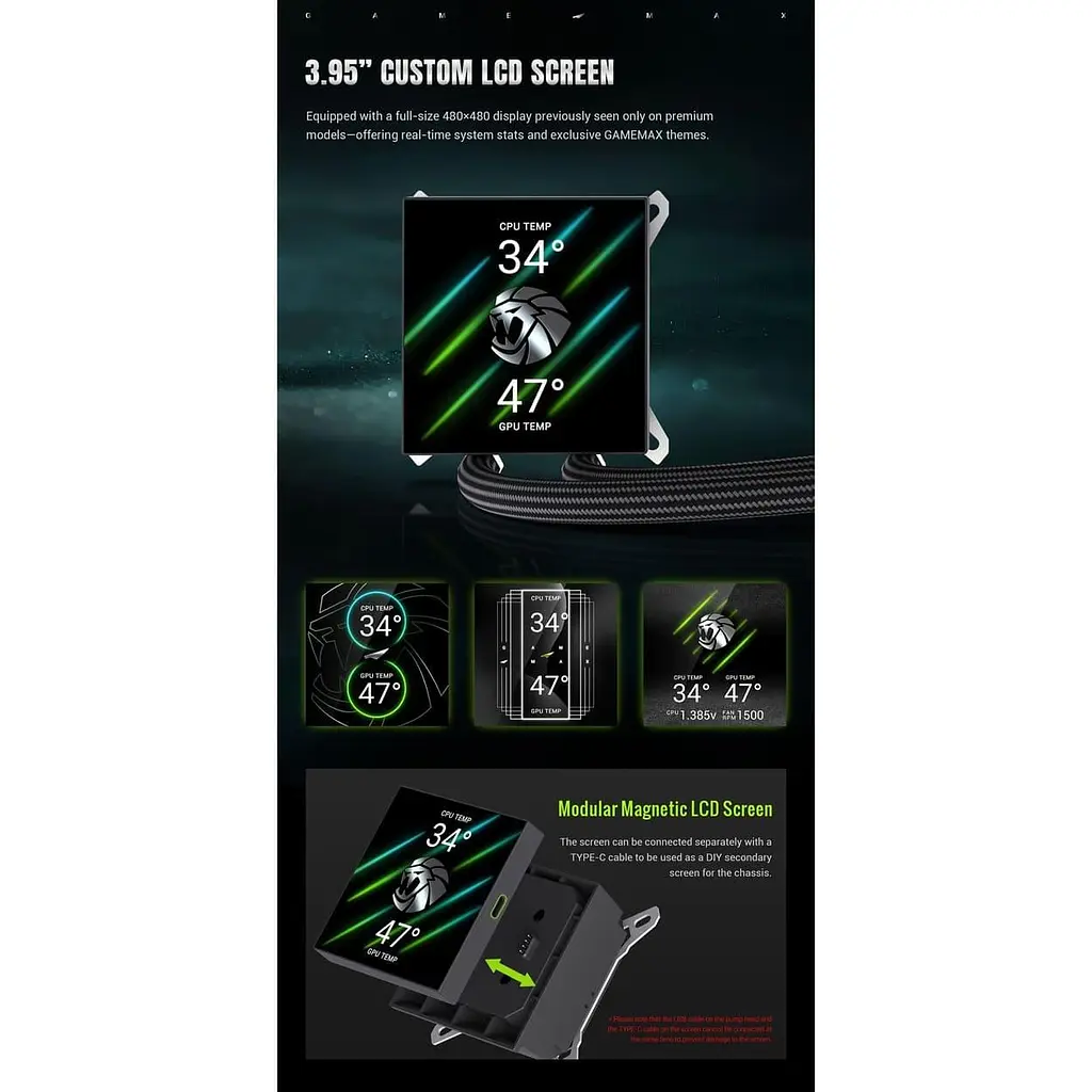 СВО GameMax HAILSTORM 360 BK (HAILSTORM 360 BK) - фото 15