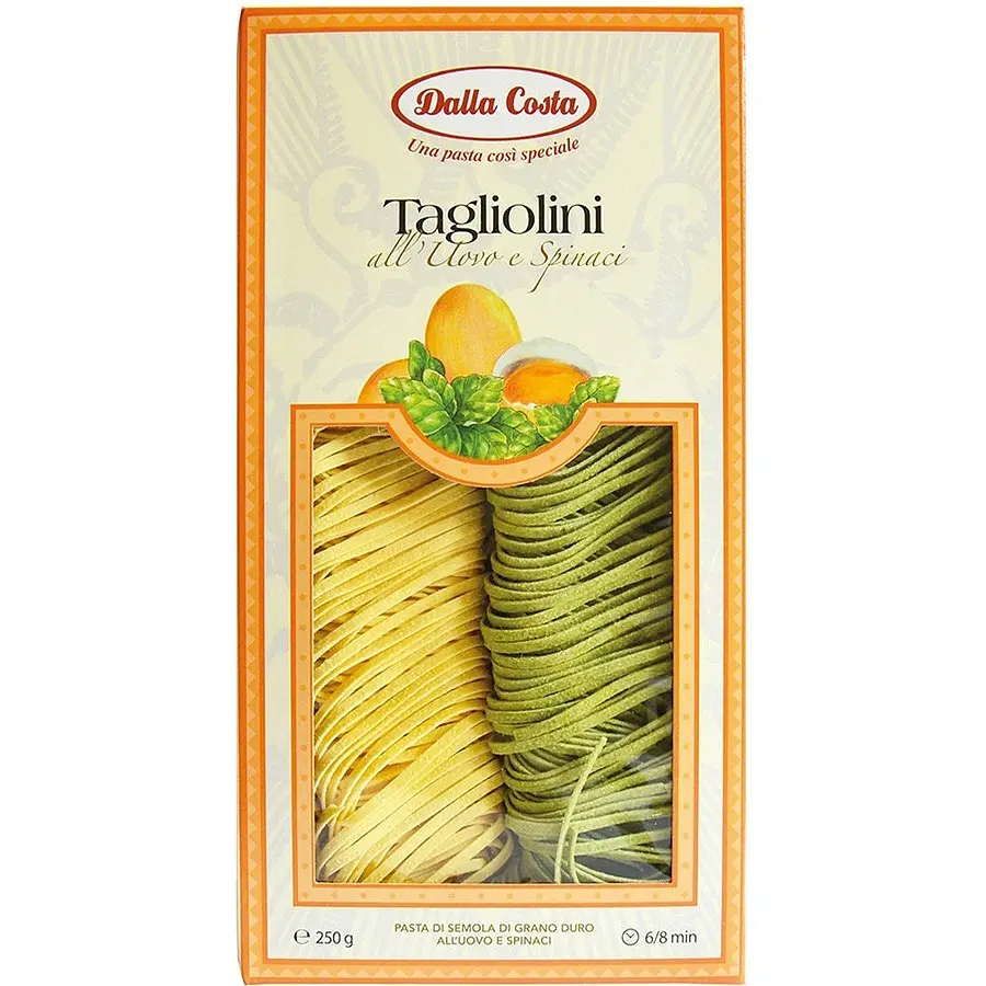 Паста Dalla Costa Tagliolini all Uovo e Spinaci 250 г