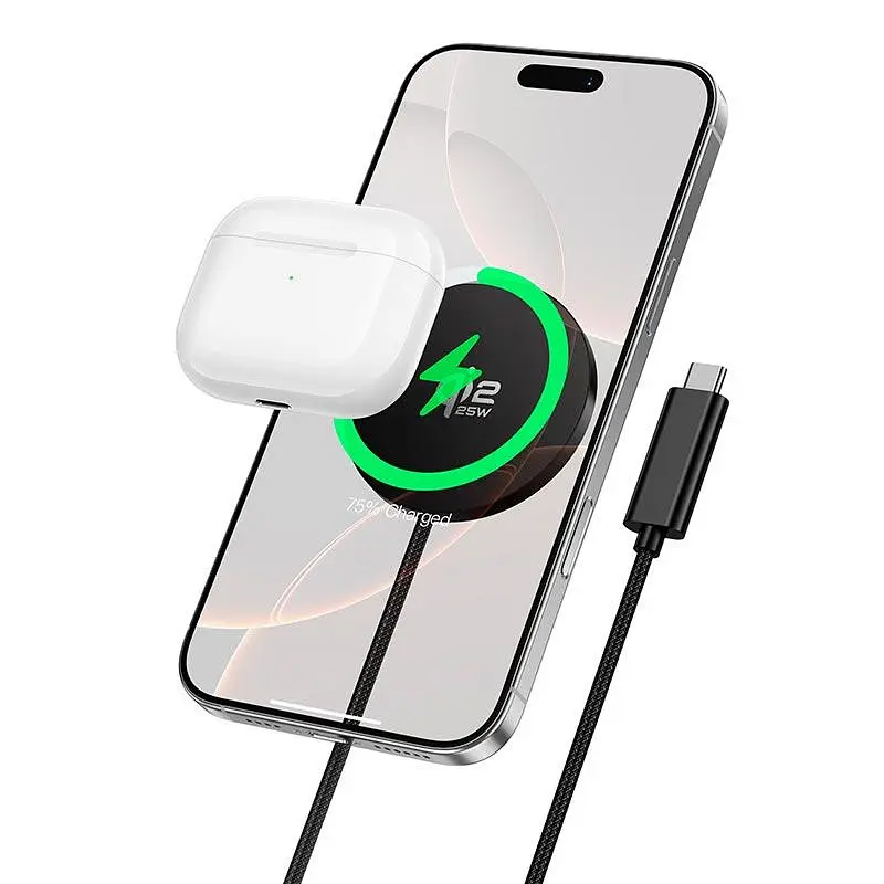 Заряджання Qi2.2 HOCO Fast magnetic wireless fast charger CW63 Pro | 25W Max | - фото 2
