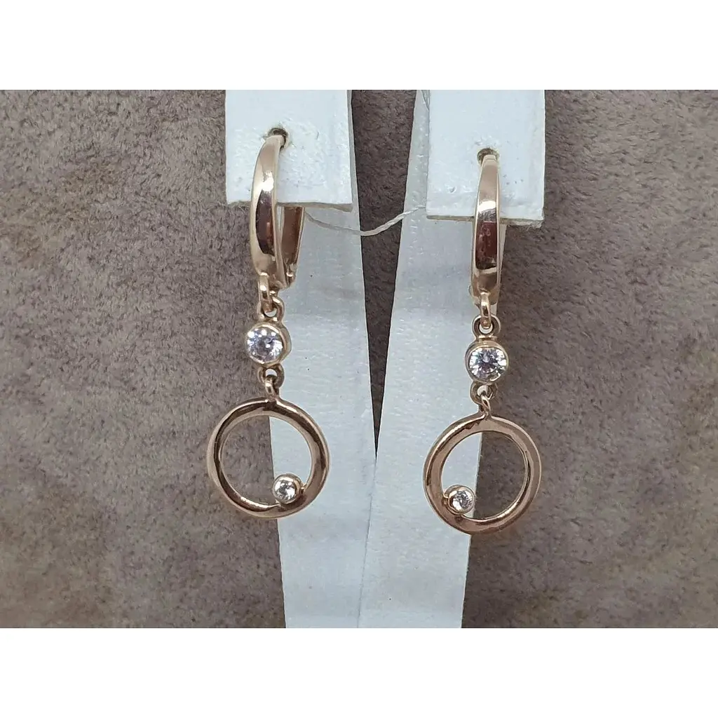 Золотые серьги Империя золота с фианитами. СВ983(2)И - фото 4