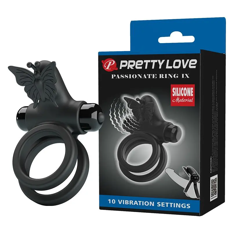 Ерекційне віброкільце Pretty Love Vibrating Dual Rings, 3.2-3.8 см