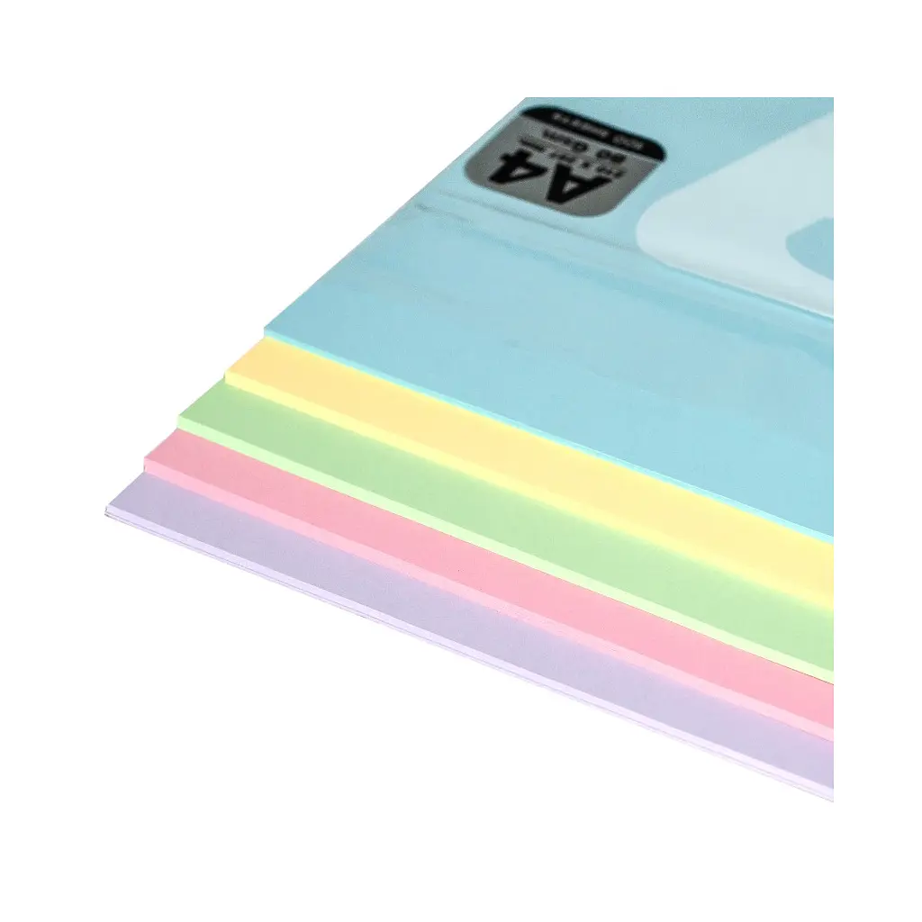 Папір DoubleA А4, 80 г/м2, 100 арк, 5 colors, Rainbow3 Pastel (151308) - фото 2