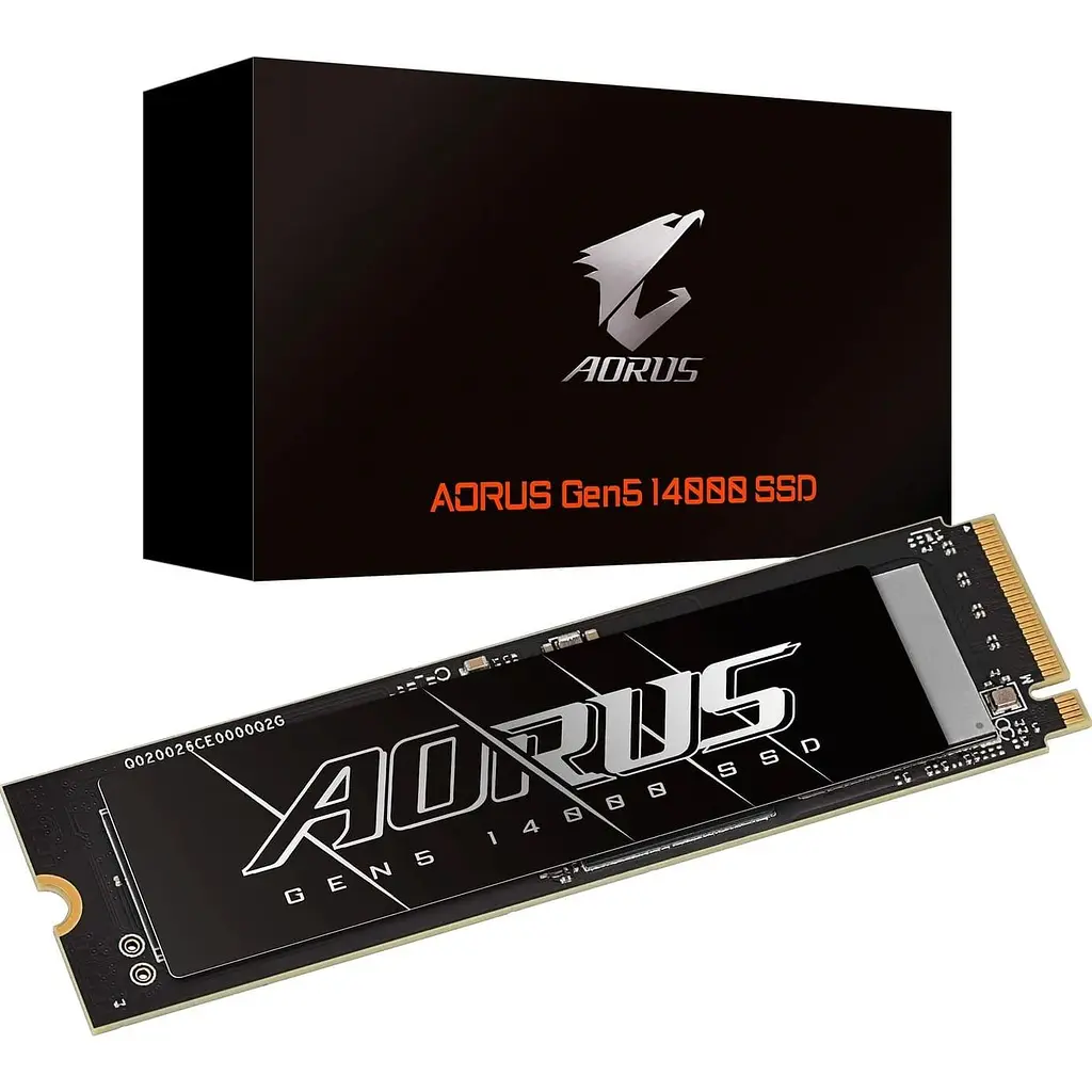 Накопитель SSD Gigabyte m.2 NVMe 2TB AORUS Gen5 14000 3D NAND TLC PCIe 5.0 x4 (AG514K1TB) (AG514K2TB) - фото 3
