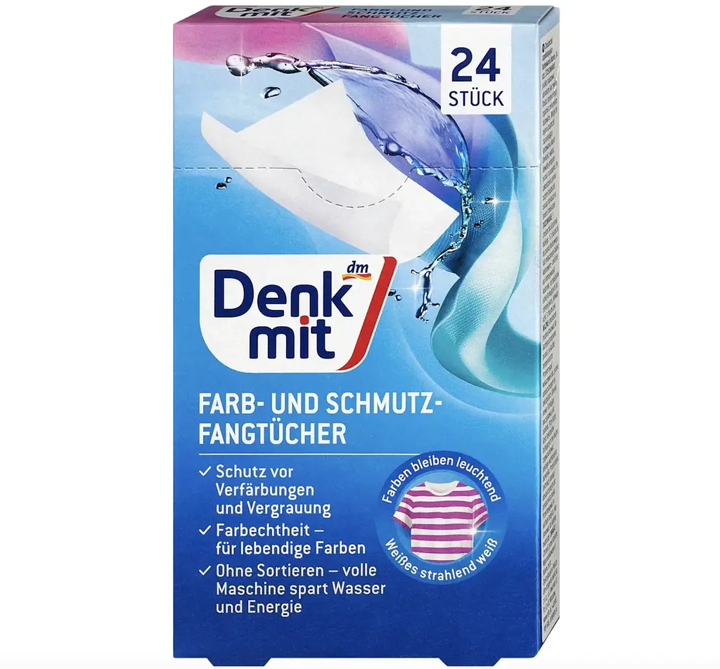 Серветки, що абсорбують, для прання линяючих речей DenkMit 24 шт