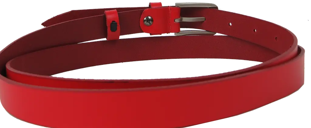Жіночий шкіряний ремінь Skipper 1629-20 Червоний 2 см - фото 2