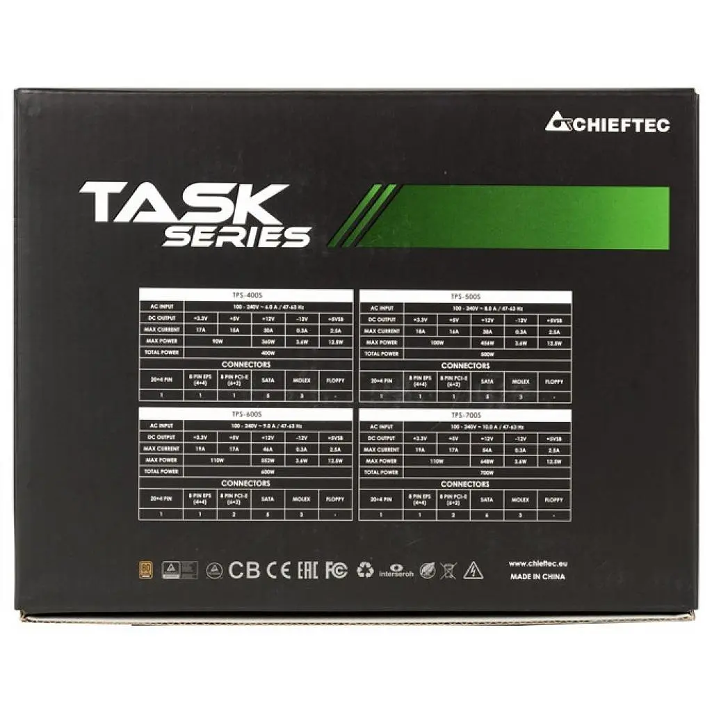 Блок живлення Chieftec 500W Task (TPS-500S) - фото 9