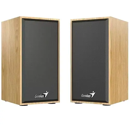 Колонки 2.0 Genius SP-HF180, сосновый цвет, 6 Вт (2 x 3 Вт), разъем 3,5 мм, МДФ, питание от USB, управление с задней панели - фото 3