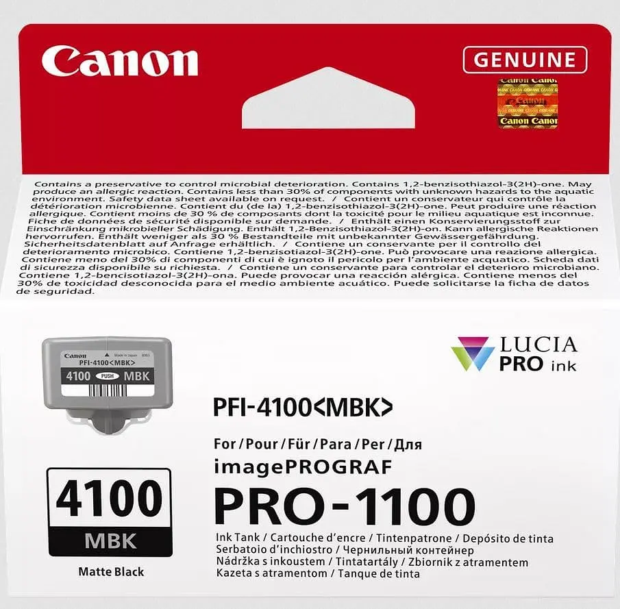 Картридж струменевий PFI-4100 imagePROGRAF PRO-1100 Matte Black Canon teh0015026 - фото 2