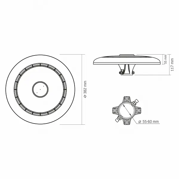 LED светильник парковый VIDEX SLP01 IP65 120W 16800Lm 3000/5000/6500K 220V - фото 7
