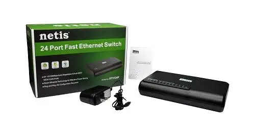 Комутатор Netis NIST3124P, 24x10/100 Mb/s, 2хSFP пластиковий корпус, некерований - фото 4