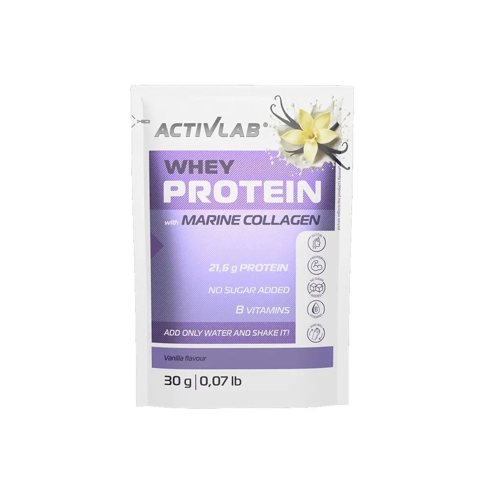 Протеїн ActivLab Whey Protein with Marine Collagen, 30 грам - Ваніль